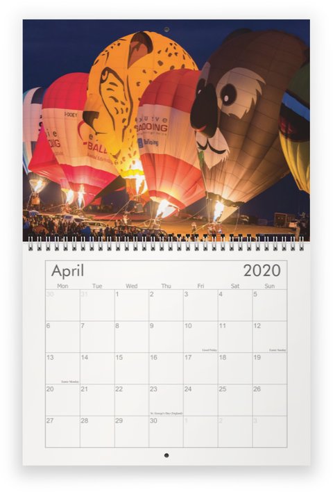 2020 Exclusive Ballooning Wall Calendar