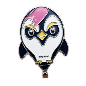 Rock the Penguin Balloon Pin